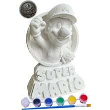 Super Mario 15 cm Boyunda Beton/taş/figür/büst Boyama Seti-Çocuk Boyama Etkinliği
