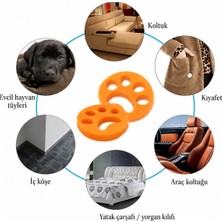 Yulu Pati Tasarımlı Yıkanabilir Tüy ve Toz Toplayıcı Turuncu Çok Amaçlı Kıyafet Koltuk Temizleme Aparatı