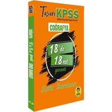 Tasarı Kpss Coğrafya 18'de 18 Net Soru Bankası