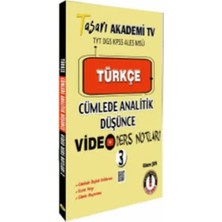 Tasarı Türkçe Cümlede Analitik Video Ders Notları 3