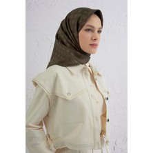 Armine Monogram Desenli Saf Ipek Twill Eşarp 9412D 83