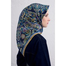 Armine Etnik Desen Saf İpek Twill Eşarp 9421D 08