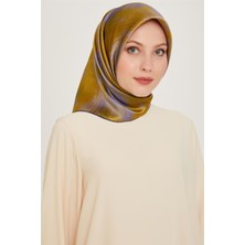 Armine Soyut Desenli Twill Saf İpek Eşarp 9221D 08