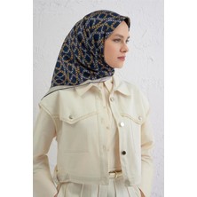 Armine Klasik Desenli Saf İpek Twill Eşarp 9410D 90