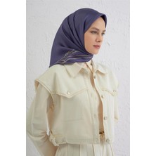 Armine Klasik Desenli Saf Ipek Twill Eşarp 9404D 09