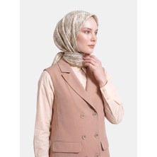 Armine Soyut Desenli Twill Saf İpek Eşarp 9259D 01 86