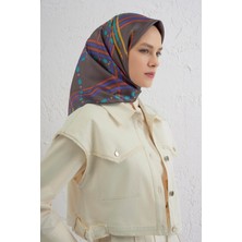 Armine Obje Desenli Saf Ipek Twill Eşarp 9407D 54