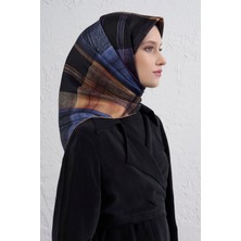 Armine Geometrik Desenli Saf Ipek Twill Eşarp 9424D 31