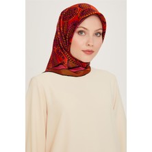 Armine Etnik Desenli Twill Saf İpek Eşarp 9208D 06