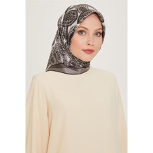 Armine Etnik Desenli Twill Saf İpek Eşarp 9208D 10