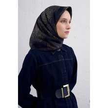 Armine Klasik Desenli Saf İpek Twill Eşarp 9428D 05