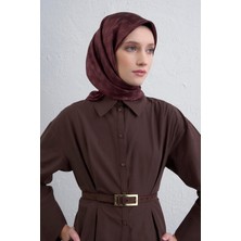 Armine Monogram Desenli Saf İpek Twill Eşarp 9412D 04