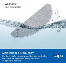 Teknocan Marketing Tapo RVA301 Yıkanabilir Paspas Bezi (5 Adet), Tapo RV30 Max Plus, Tapo RV30 Max, Tapo RV20 Max Plus, Tapo RV20 Max ile Uyumlu