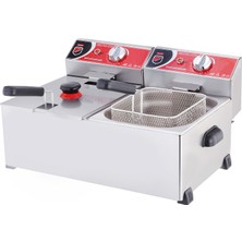 Işıkgaz Silverinox 2143 Çift Hazneli Elektrikli Fritöz, 5+5 Litre