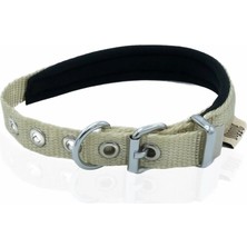 Softlu Köpek Boyun Tasması 1,5 cm x 35 cm Haki