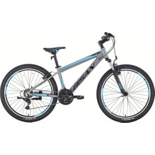 Bisan Cooper V - 27,5 Jant 37 cm Kadro 21 Vites Dağ Bisikleti - Metalik Gri Mavi