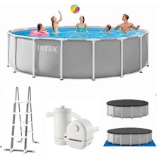 Intex 26732 549X122CM Yuvarlak Prefabrik Havuz Seti 220V Filtreli