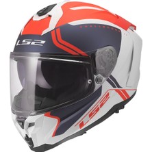Ls2 Challenger 2 Tıtan Mat Beyaz-Mavi-Kırmızı Kask