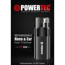 TR-504 Profesyonel Şarjlı Burun & Kulak Kılı Tıraş Makinesi (9600 Rpm)