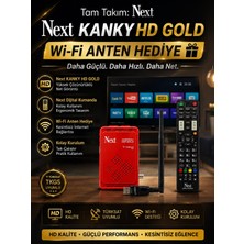 Next Kanky Gold Full Hd Uydu Alıcısı Wi-Fi Dahil Çanaklı-Çanaksız Kullanım Imkanı ile 2026 Model (Android Değildir)