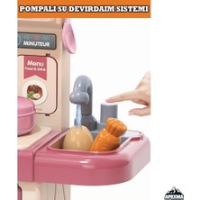 Teknocan Marketing Buharlı Gerçek Su Akan Eğitici Mini Mutfak Seti