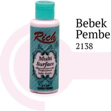 Rich Multi Surface 2138 Bebek Pembe Akrilik Boya 120 cc