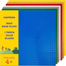 Teknocan Marketing Classic Mavi Plaka, +4 Yaratıcı Oyuncak Yapım Seti (1 Parça) 25CMX25CM, Baseplate