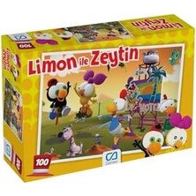Teknocan Marketing Limon ile Zeytin  100 Parça 34X24CM Çocuk Puzzle Yapboz Serisi