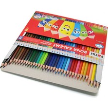 Fatih 36'lı Rengarenk Kuru Boya Kalemi Seti - 17.5 cm, Dayanıklı Uçlu, Eğlenceli Desenli Çocuklar İçin
