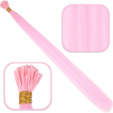 Fiber Sentetik Boncuk Kaynaklık Renkli / Şeker Pembe / 100 Adet