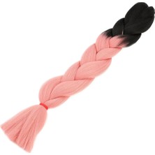 Afrika Örgülük Sentetik Ombreli 100 Gr. / Siyah / Pudra Pembe