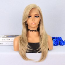 Katlı Kesim Balköpüğü Platin Röfleli Yan Tül Peruk