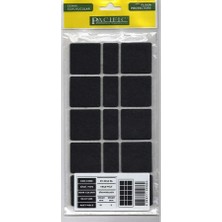 Pacific 6040 Bl Yapışkanlı Keçe 40 mm x 40 mm Siyah
