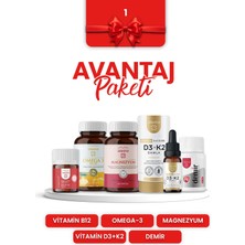 Erbatab Avantaj Paketi 1 (MAGNEZYUM, D3K2, B12 - B9, OMEGA, DEMİR)