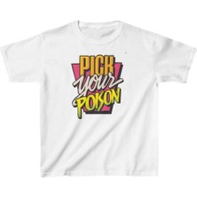 Tarz Yeri Unisex Çocuk Baskılı T-Shirt - Beyaz