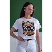 Velmora Fashion Unisex Oversize 24/1 Penye DTF Baskılı Tişört - DTF155