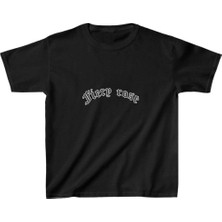Tarz Yeri Çocuk Unisex Baskılı T-Shirt - Siyah