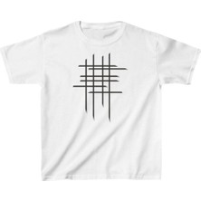 Tarz Yeri Çocuk Unisex Baskılı T-Shirt - Beyaz