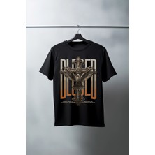 Velmora Fashion Unisex Oversize 24/1 Penye DTF Baskılı Tişört - DTF94