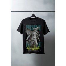 Velmora Fashion Unisex Oversize 24/1 Penye DTF Baskılı Tişört - DTF93
