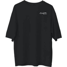 Tarz Yeri Erkek Kısa Kol Tişört Bisiklet Yaka ATATÜRK Baskılı T-Shirt - Siyah