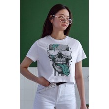 Velmora Fashion Unisex Oversize 24/1 Penye DTF Baskılı Tişört - DTF150