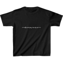 Tarz Yeri Çocuk Unisex Baskılı T-Shirt - Siyah