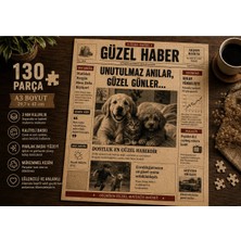 Kişiye Özel Retro Gazete Puzzle 130 Parça A3 Fotoğraflı Hediye
