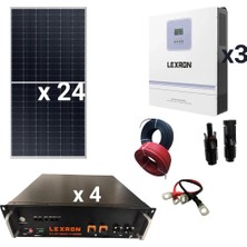 Solar Enerji Pazari 14.160 Watt Lityum Akülü Konfor Ev Sistemi Trifaze