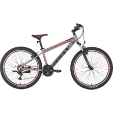Bisan Cooper V - 27,5 Jant 37 cm Kadro 21 Vites Dağ Bisikleti - Açık Gri Turuncu