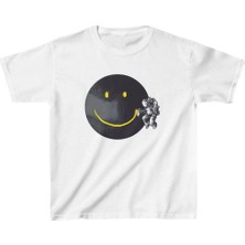 Tarz Yeri Unisex Çocuk Baskılı T-Shirt - Beyaz
