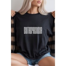 Velmora Fashion Unisex Oversize 24/1 Penye DTF Baskılı Tişört - DTF297