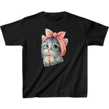 Tarz Yeri Çocuk Unisex Baskılı T-Shirt - Siyah