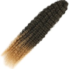 Brazilian Afro Dalgası / Siyah / Karamel Ombreli